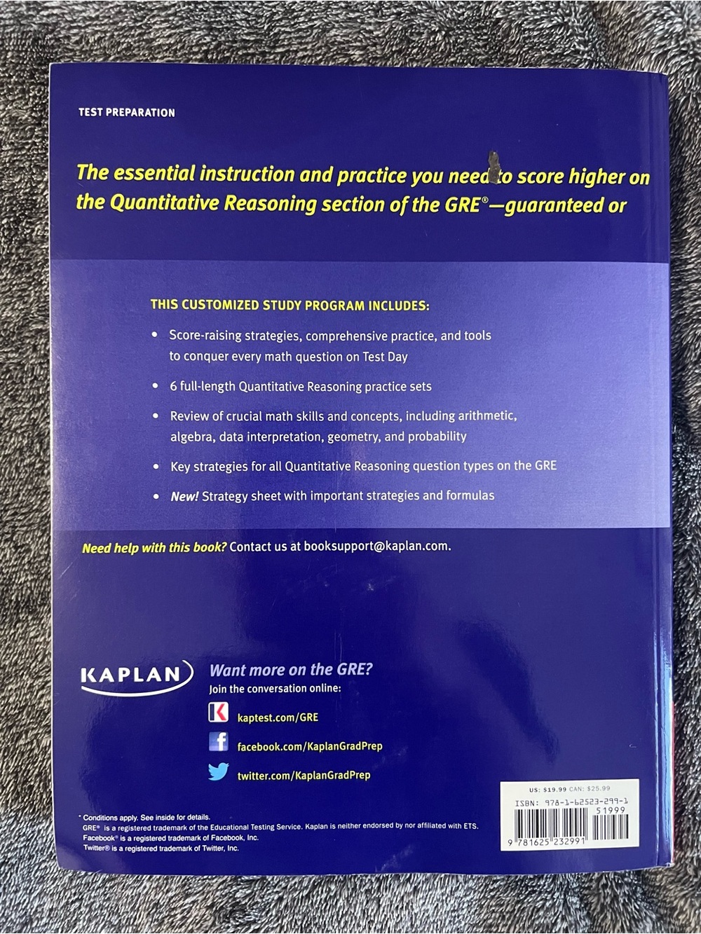 Kaplan GRE Math Workbook Tenth Edition - Picture 2 of 2